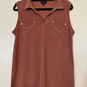 Jones New York Women's Sleeveless Blouse - Brown